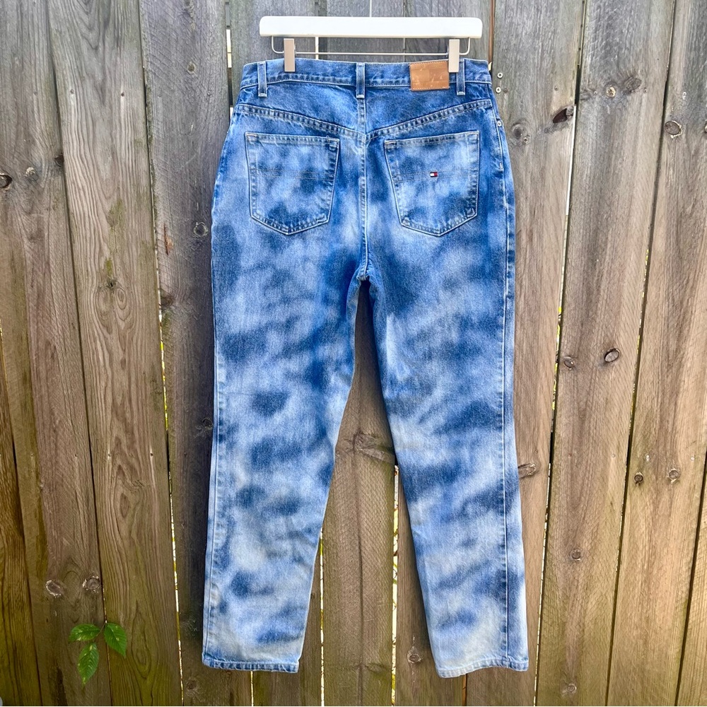 VTG 2002 Tommy Jeans Cloud Wash High Rise Tapered Mom Jeans Y2K Streetwear 12